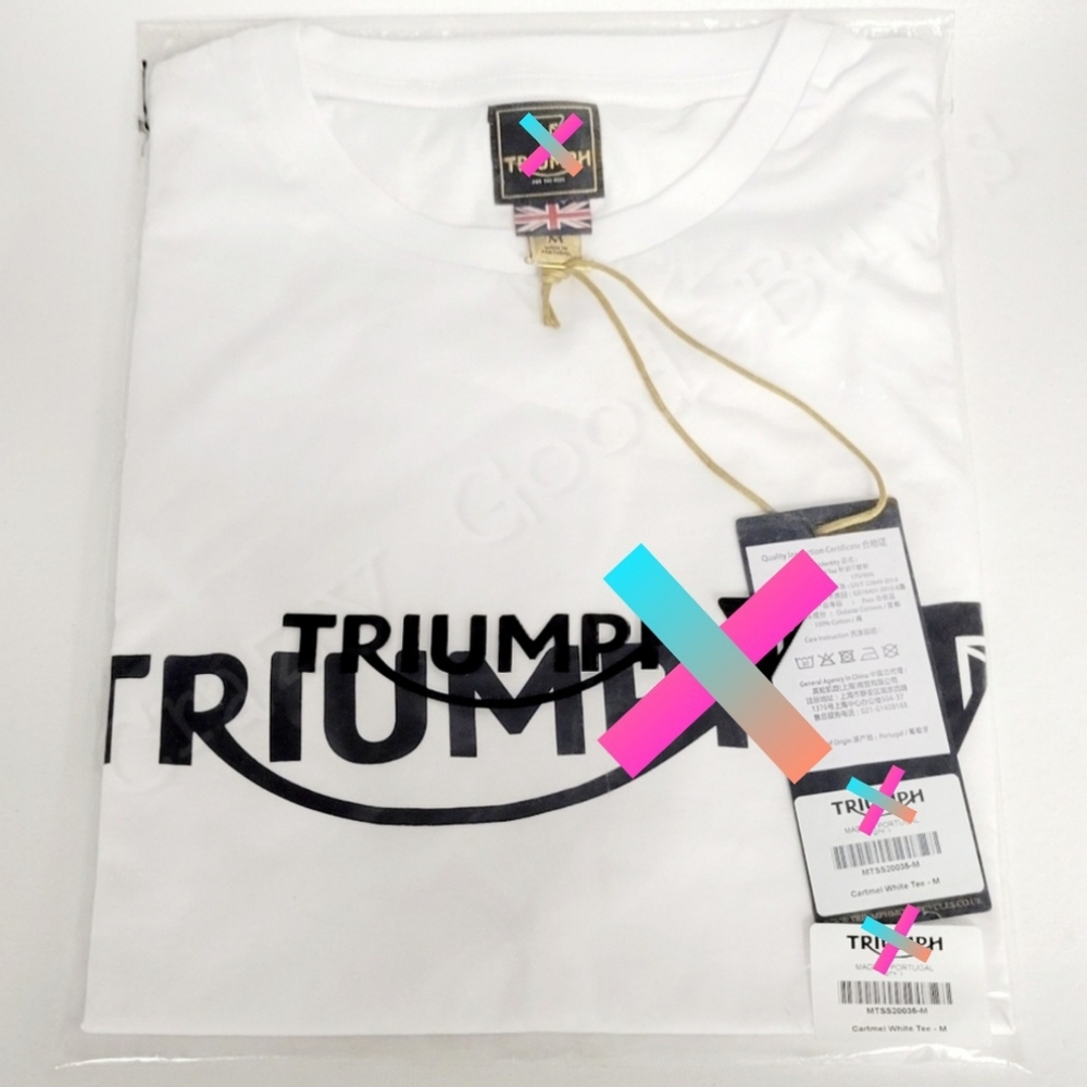 Triumph Cartmel Classic White Motorcycle Tee Shirt 100% Cotton, M/L/2XL/3XL - Picture 2 of 6